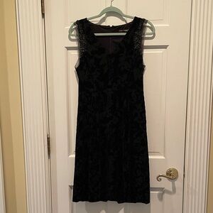 Ivanka Trump Black Floral Midi Dress